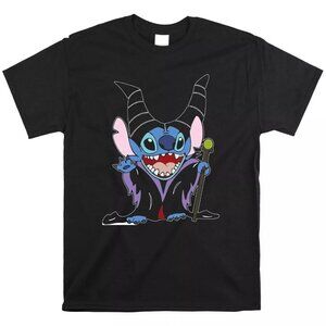 Stitch Maleficent Halloween T-shirt Gift 73